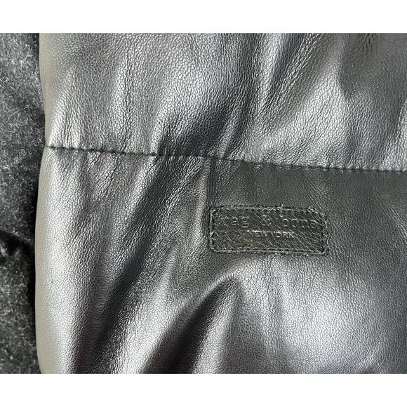 Rag & Bone Penfield Trailwear Black Wool & Leather Puffer Bomber Jacket Size 8 - Picture 8 of 10